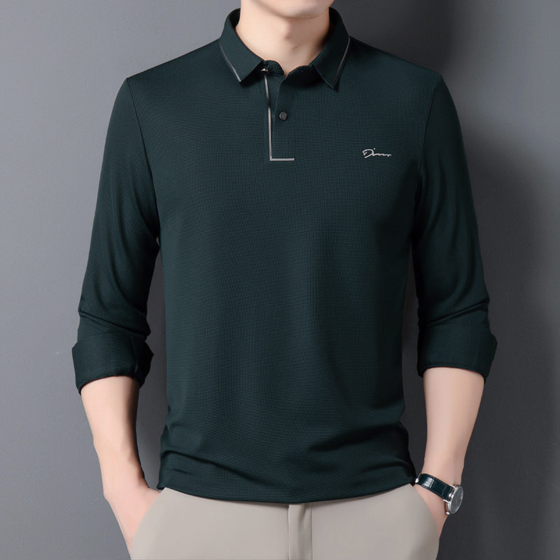 Camisa de manga larga nuevo modelo de negocios casual  con cuello solapa