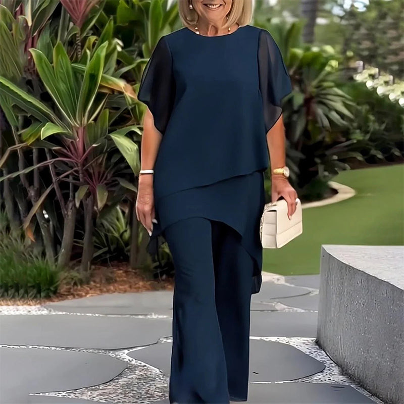 👗 Conjunto de 2 Piezas de Gasa para Mujer – Talla Grande, Estilo Moderno y Cómodo 💖✨
