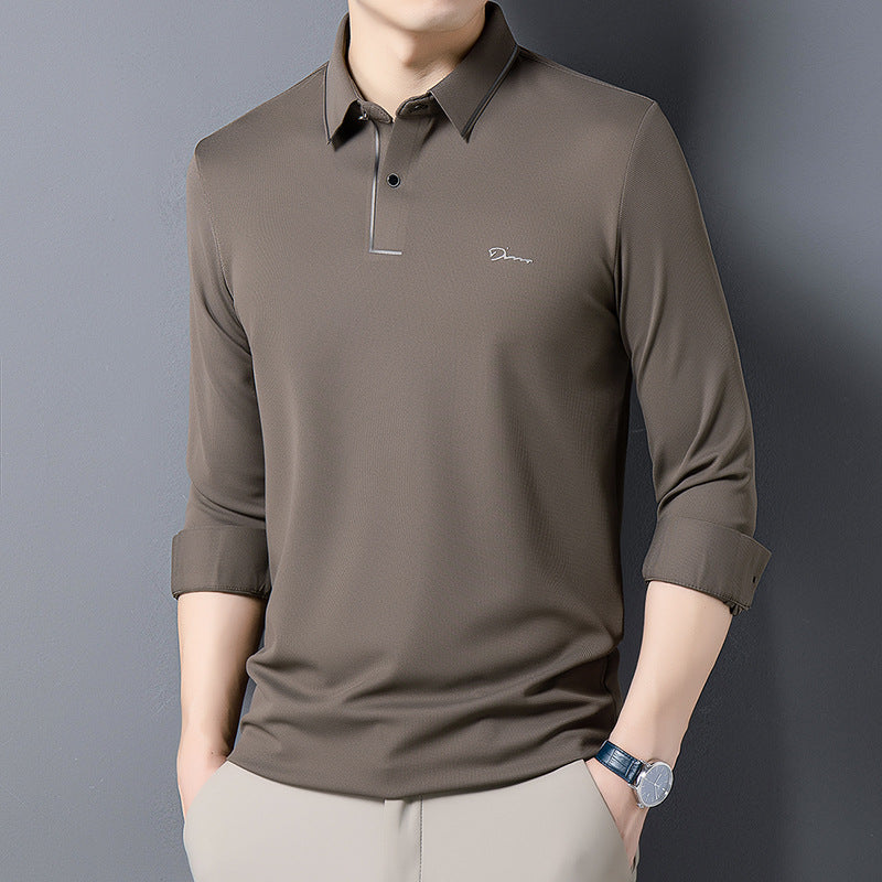 Camisa de manga larga nuevo modelo de negocios casual  con cuello solapa