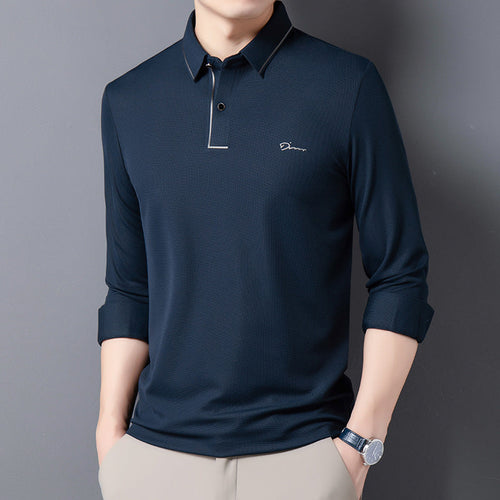 Camisa de manga larga nuevo modelo de negocios casual  con cuello solapa