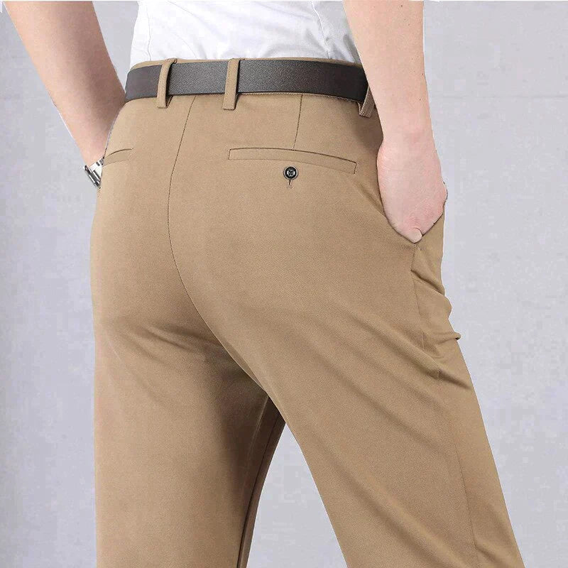 Pantalones clásicos de cintura alta para hombre