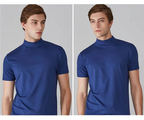 👕 Camiseta Ajustada de Cuello Alto para Hombre – Estilo Moderno y Confortable para Todos los Días ✨🔥