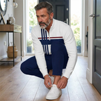 👕 Conjunto Casual de 2 Piezas para Hombre – Sudadera con 1/4 de Cierre, Estampado Gráfico y Corte Relajado, Tallas S-3XL ✨🧑‍🦱