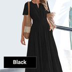 Vestido largo de cintura smock Bohemi chic para mujer