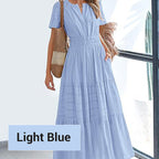 Vestido largo de cintura smock Bohemi chic para mujer