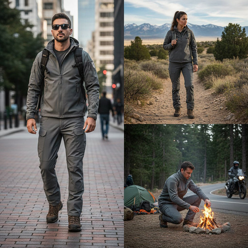 Conjunto de chaqueta y pantalones tácticos Soft Shell para hombre