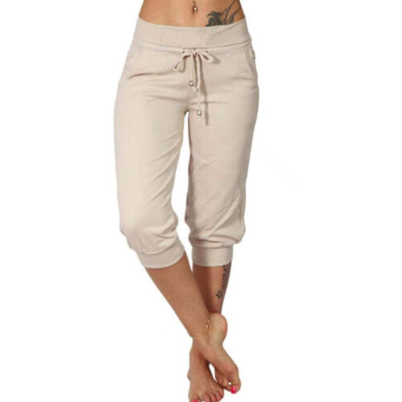 Pantalones deportivos cortos con cintura con cordón para estar en casa