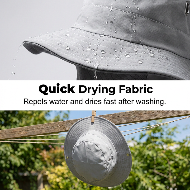 Gorra de pescador transpirable con mascarilla desmontable