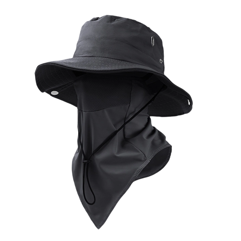 Gorra de pescador transpirable con mascarilla desmontable
